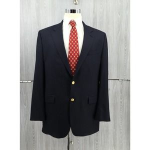 Chaps Ralph Lauren Mens‎ Gold Button Wool Blazer Size 44L